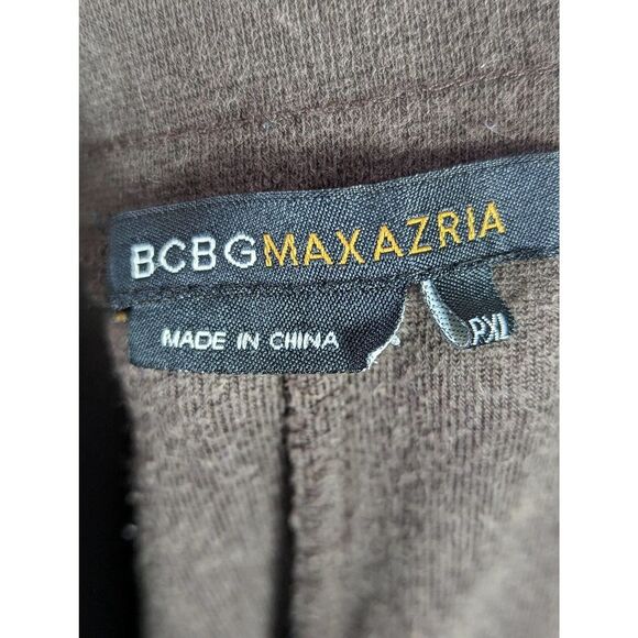 BCBGMAXAZRIA Y2K Bling Spellout Cropped Velour Lounge Pants Wide Leg Petite XL - Picture 4 of 5